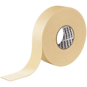 Cinta Doble Contacto 25mm x5m E1mm, Soporta 2Kg, Doble Adhesivo Truper 11727
