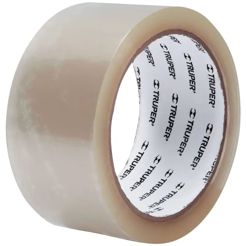 Cinta de Embalaje Transparente 48mm x 50m Adhesivo acrilico E0.050mm Truper 12555