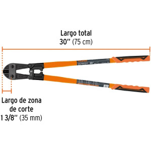 Cizallas Profesionales Corte 1/2" Medida 30", Acero al cromo molibdeno, CP-30X 12834 Truper