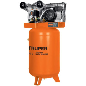 Compresoras de Aire de 4HP 120 Litros Vertical, Uso Ininterrumpido Arranque Automatico, Truper COMP-120LVC 102131