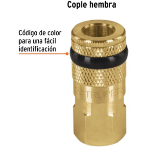 Acoples Rapido de Laton Hembra, Cuerda 1/4 NPT, COPLE-HEM-1/4 19084 Truper