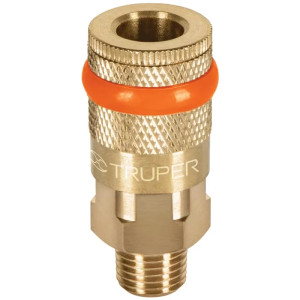 Acoples Rapido de Laton Macho, Cuerda 1/4 NPT, COPLE-MA-1/4 19085 Truper