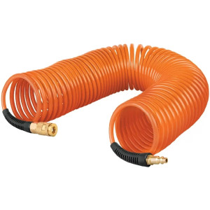 Manguera tipo Resorte 1/4" Conexion Macho 1/4 NPT, Longitud 15.2 m, MAN-RES-1/4X50 19075 Truper