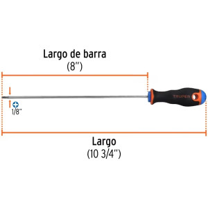 Desarmador Estrella BHex 1/8" x8" ComfortGrip Truper 100835