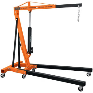 Pluma Hidraulica 2 Toneladas, Brazos Ajustable, Carga de 500kg a 2T, Ruedas de Hierro, PHF-2 12888 Truper