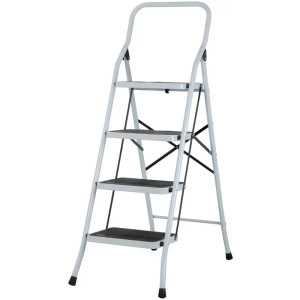 Escaleras  Tubulares 4 Peldaños Plegables T3 Max2.4m P7.9kg Acero, Pretul 24122