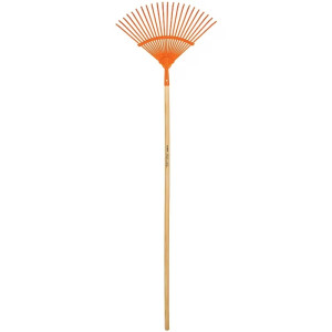 Escobas Metalica Curva 18" 22 Dientes Mango 48" Calibre 20 Reforzada, EM-22 14322 Truper