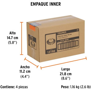 Escobillas Tipo Plato 4" Alambre Trenzado M14 Truper 14188