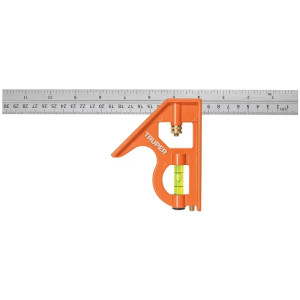Escuadra de Combinacion 12", Acero Inoxidable, Para Angulos de 45 y 90 Grados, ECT-12 14380 Truper