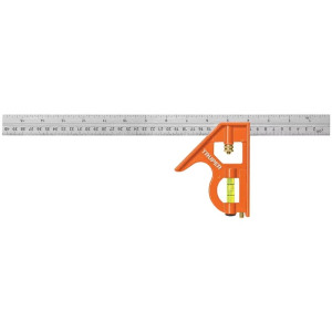 Escuadra de Combinacion 16", Acero Inoxidable, Para Angulos de 45 y 90 Grados, ECT-16 14381 Truper