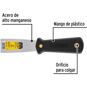 Espatula Flexible 1", Hoja a todo lo largo del Mango para maxima Resistencia, ET-1F 20322 Pretul