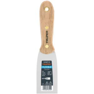 Espatula Flexible 2" Mango de Hickory Americano, acero alto carbono, Hoja Desbastada y Templada, ET-2F 14448 Truper