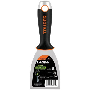 Espatula Flexible 3" Mango Ergonomico, en acero inoxidable, para usarse en alimentos, ET-3FX 15851 Truper