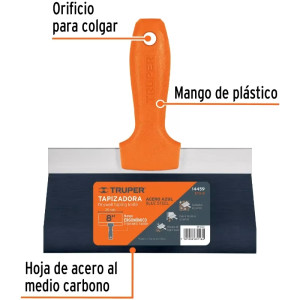 Espatula Tapizadoras 8", Para Alisado y Acabados, ETA-8 14459 Truper