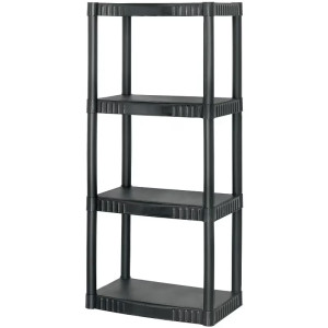 Estantes Plastico uso Pesado, 4 Repisas Ventiladas, Soporta 27kg por Repisa 108kg por Estante, EST-4P 25075 Pretul