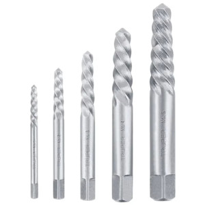 Extractor de Pernos Rotos, Juego de 5 Piezas, Medidas 1/8 al 7/16, acero al cromo, EXT-5 14152 Truper
