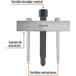 Extractor para Engrane y Orificios Roscados, Apertura max 114mm Alcance max 38mm, EX-OROS 14502 Truper