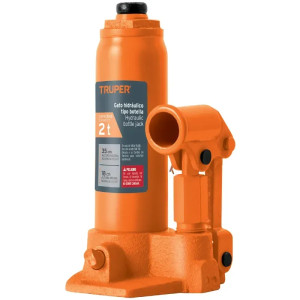 Gata de Botella 2 Toneladas, Con Tornillo de Extension, Altura Max 350 mm, GAT-2 14810 Truper