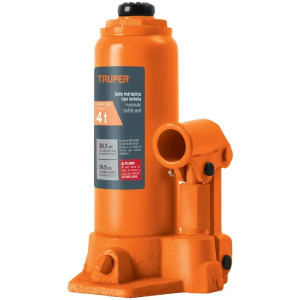 Gata de Botella 4 Toneladas, Con Tornillo de Extension, Altura Max 385 mm, GAT-4 14812 Truper