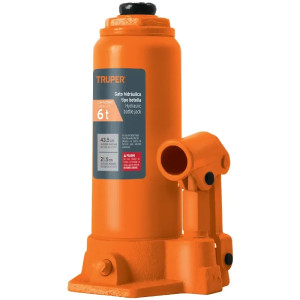 Gata de Botella 6 Toneladas, Con Tornillo de Extension, Altura Max 435 mm, GAT-6 14814 Truper