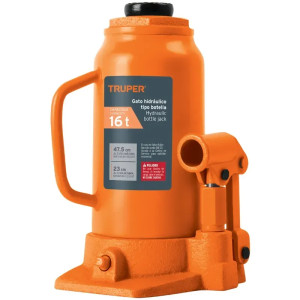 Gata de Botella 16 Toneladas, Con Tornillo de Extension, Altura Max 475 mm, GAT-16 14820 Truper