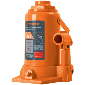Gata de Botella 32 Toneladas, Con Tornillo de Extension, Altura Max 427 mm, GAT-32 14819 Truper