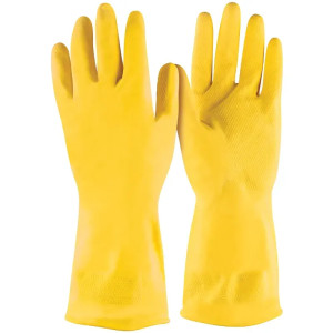 Guantes de Latex Talla M puño largo, para limpieza, GU-LIM-MP 23260 Pretul