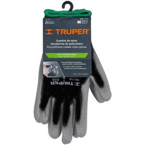 Guantes de Nylon Talla M recubierto de poliuretano puño tejido uso varios, GUX-MEC-M 13291 Truper