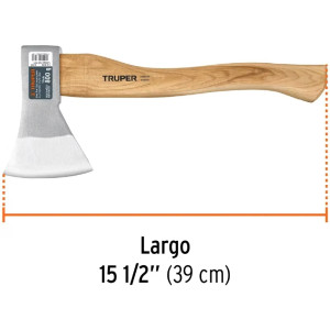 Hacha europeo 800g MangoHickory 15-1/2" Truper 100494