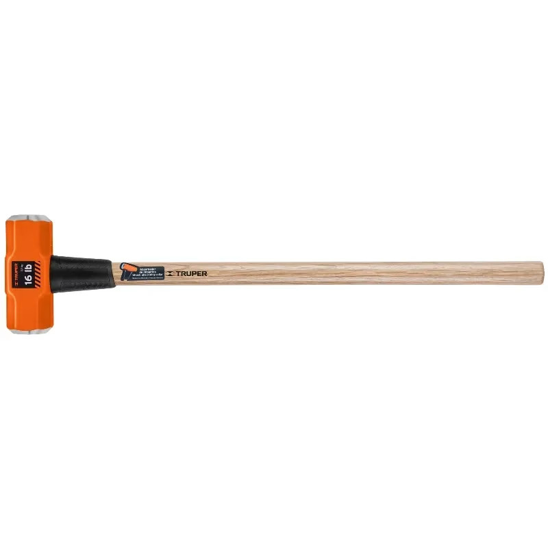 Combas 16lb Octagonales Mango36", Cara Maquinada con protector termoplastico, MD-16M 16515 Truper