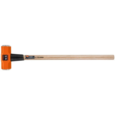 Combas 16lb Octagonales Mango36", Cara Maquinada con protector termoplastico, MD-16M 16515 Truper