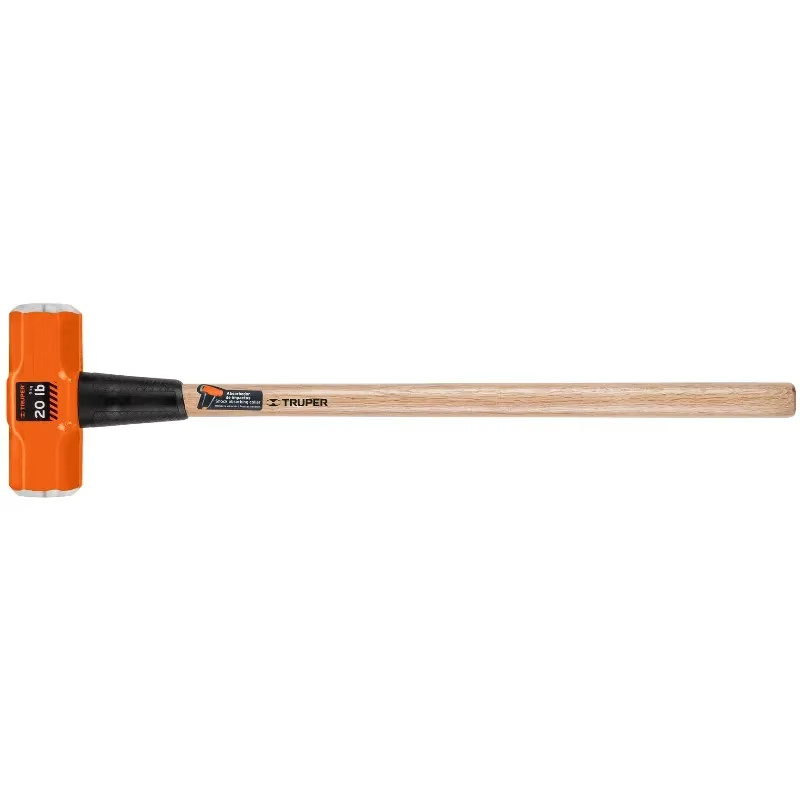 Combas 20lb Octagonales Mango36", Cara Maquinada con protector termoplastico, MD-20M 16516 Truper