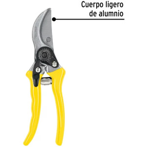 Tijera de Poda Ligera 8 1/2", cuchilla de paso, cuerpo de aluminio, en acero al alto carbono, T-45P 23103 Pretul