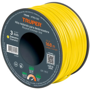 Hilo Redondo para desbrozadora 3.0mm x168M Carrete, HTR3-130 17645 Truper