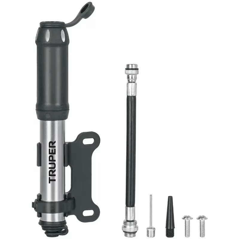 Infladores Mini para Bicicleta 75 PSI abatible Aluminio, Truper 11997
