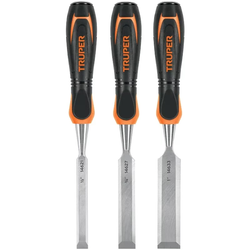 Juego de Formones 3 Piezas x100mm ComfortGrip, Truper 17759