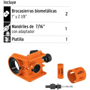 Juegos de Sierras para Instalar Cerraduras 4 Piezas 60-70mm, Truper 11877