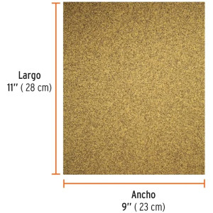 Lijas para Madera G100 x25u 230x280mm OAluminio Truper 11611