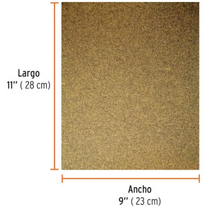 Lijas para Madera G180 x25u 230x280mm OAluminio Truper 11614