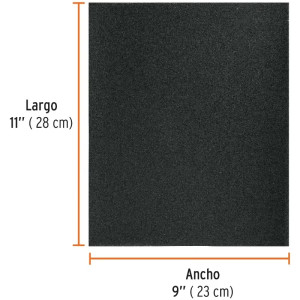 Lijas de Agua G120 x25u 230x280mm CarburoSilicio Truper 11620