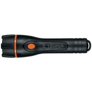 Linternas LED 80 Lumenes Alta Potencia Alcance 85M Duracion 8H 2 Pilas AA, de Plastico con TPR, LIPLA-80 13018 Truper