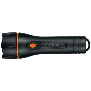 Linternas LED 180 Lumenes Alta Potencia Alcance 200M Duracion 40H 2 Pilas D, de Plastico con TPR, LIPLA-180 13019 Truper