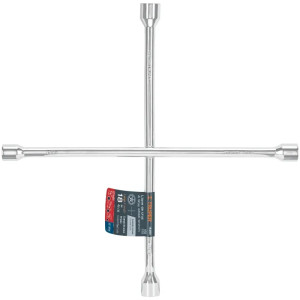 Llave de Rueda Auto en cruz Pulidas y Cromada 18" 17mm, 3/4",13/16",7/8", LLCR-18 15480 Truper