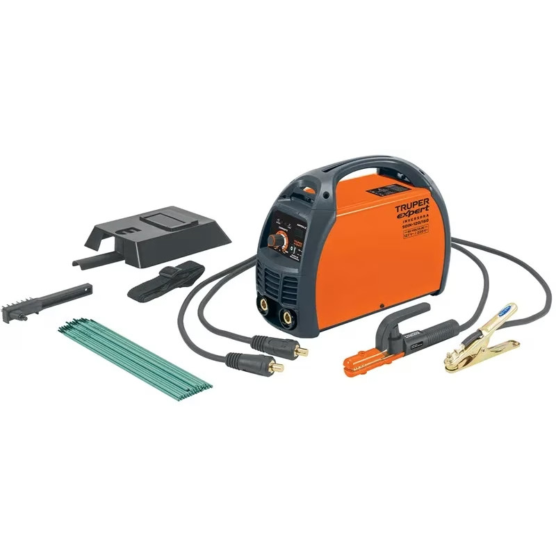 Maquina de Soldar Inversor Soldadoras 15 - 160A SMAW TIG, Incluye PortaElectrodo Careta y Cepillo, SOIN-120/160 13695 Truper