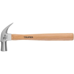 Martillo 20oz uña curva Cabeza Conica Pulidos, Boca29mm Mango14", MAC-29 10561 Truper