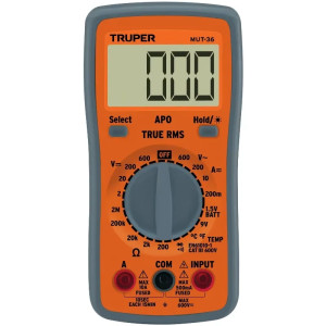 Multitester Digital MUT-50A 10A APO diodo continuidad 3AAA, Truper 100360
