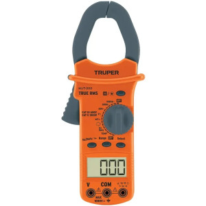 Pinza Amperimetrica Digital 600V 400A, Corriente Voltaje Resistencia Temperatura, MUT-202 10404 Truper