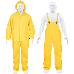 Conjunto Impermeable 2 Piezas 100% PVC espesor 0.35mm, Talla M, No propaga la llama, TRA-PRO-M 14418 Truper