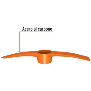 Pico tipo Americano 5lb o 2.26kg, en acero al Carbono, Sin Mango, ZP-5A 10634 Truper