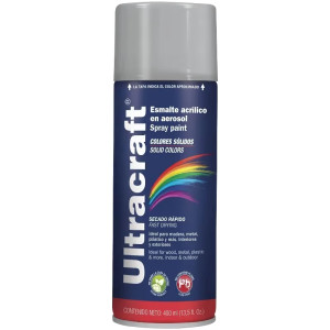 Pintura en Spray Ultracraft Silver, 400ml, secado rapido libre de Plomo, PA-SI-U 40023 Truper